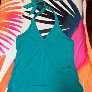 Lands End halter coverup, size 10, turquoise